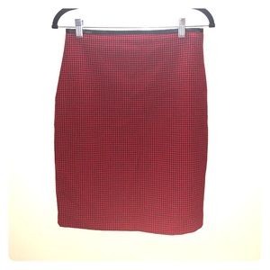 Red and Black Pencil Skirt